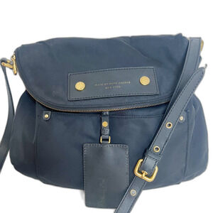 Marc by Marc Jacobs Natasha Black Nylon Crossbody Bag Leather Purse